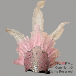 CORONA VINCHA TOCADO BRIANA ROSA x 1